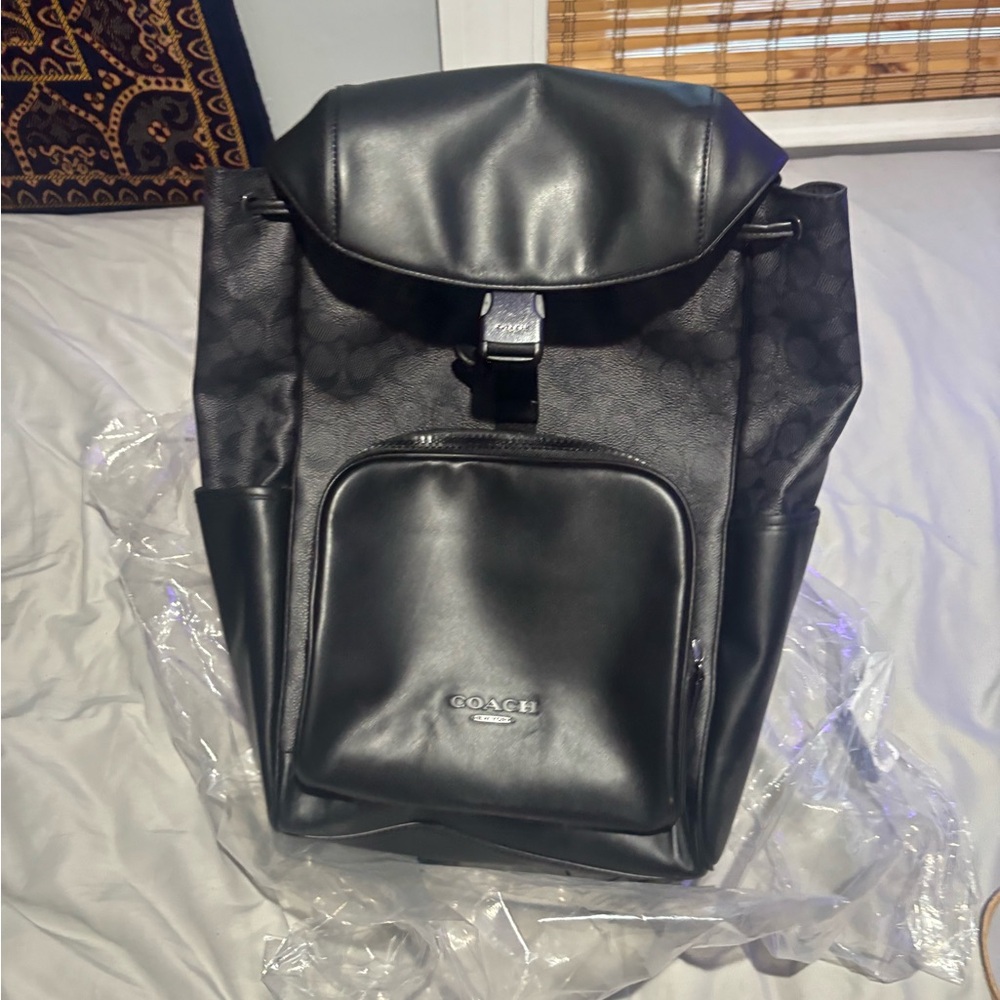 Coach Black Signature Men's Backpack